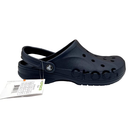 Crocs Baya Mens Slip on Clogs Size 10 Navy Blue Water Friendly Lightweight Comfy